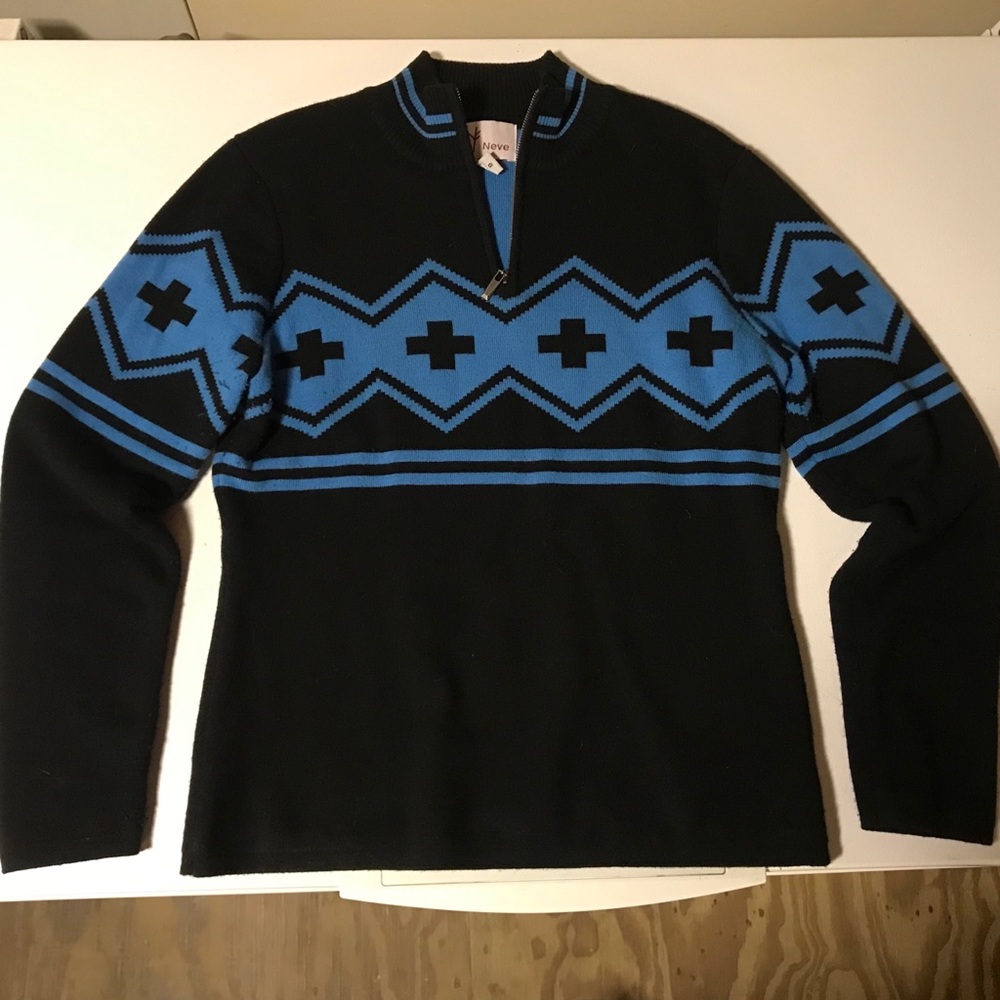 Neve Nordic half zip mock collar Sweater L